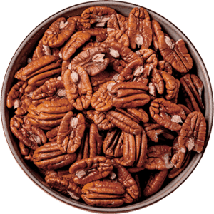Fotografía cenital de un plato con nueces naturales distribuidas por Grupo Paraíso en México